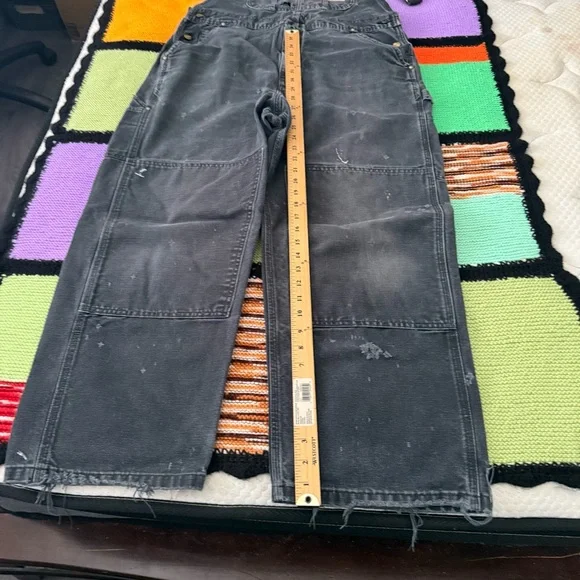 Carhartt working pants bib overall fade black 36x30 - Picture 4 of 5